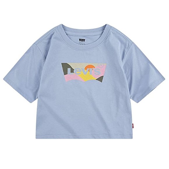 Levi's Other - Levi's' Kids High Rise Cropped Batwing Logo T-Shirt 100% Cotton Kentucky Blue M